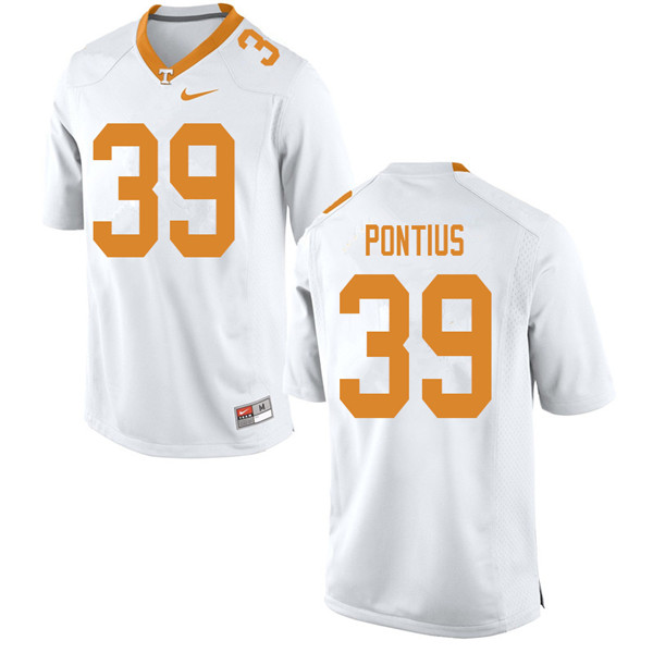 Men #39 Grayson Pontius Tennessee Volunteers College Football Jerseys Sale-White - Click Image to Close